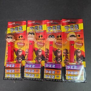 Incredibles Pez Candy Dispensers Lot of 4 Vtg 2001 New in Package